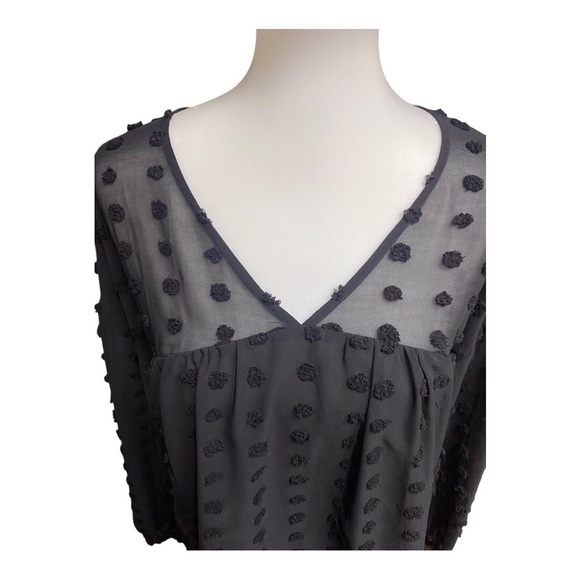 Anthropology Entro "Love is catching" Polka Dot Blouse - Picture 4 of 6